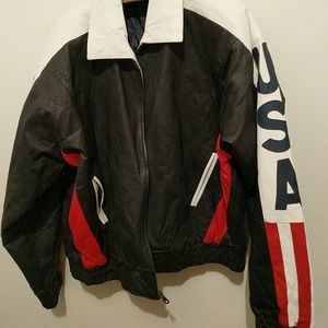 SOLD XL leather jacket bomber